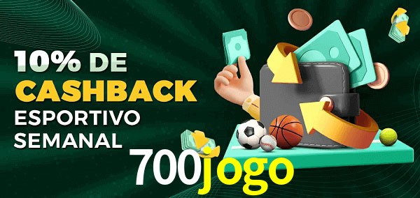 10% de bônus de cashback na 700jogo